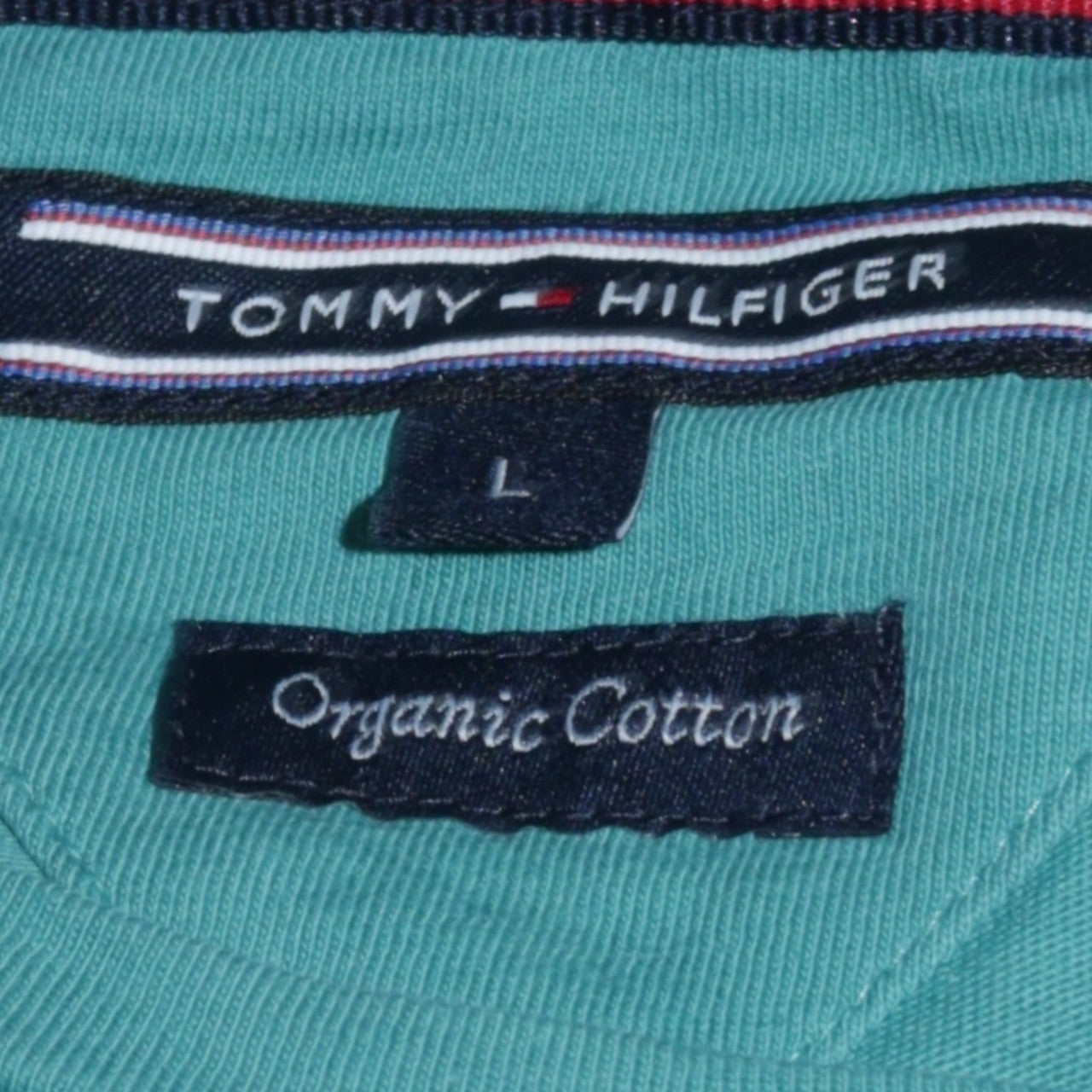 Mens UK Size L Tommy Hilfiger Green  T-Shirt