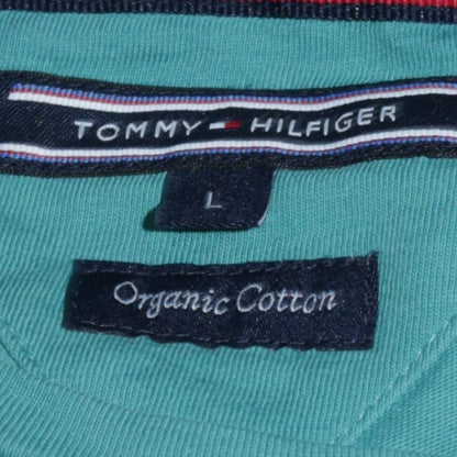 Mens UK Size L Tommy Hilfiger Green  T-Shirt