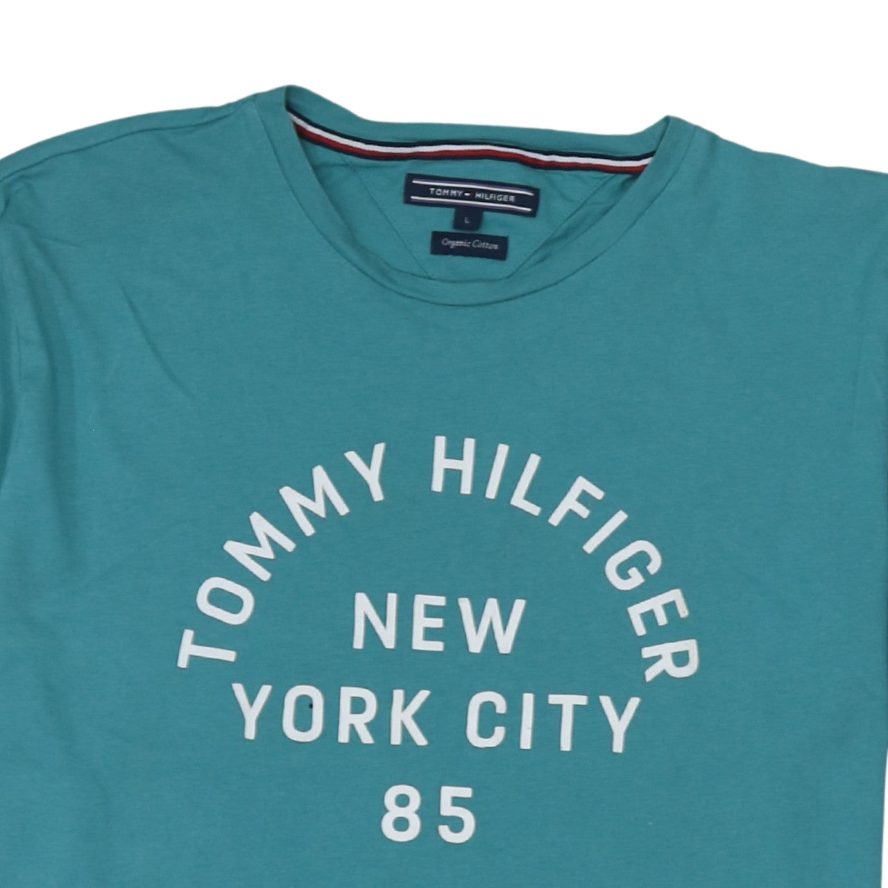 Mens UK Size L Tommy Hilfiger Green  T-Shirt