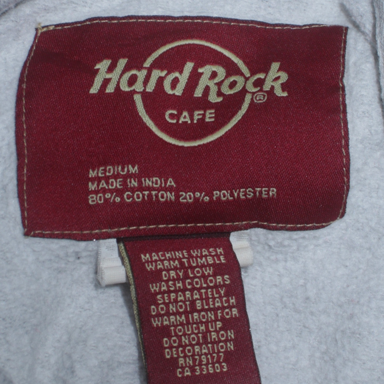 Womens UK Size M Hard Rock Cafe Grey Pullover Hoodie
