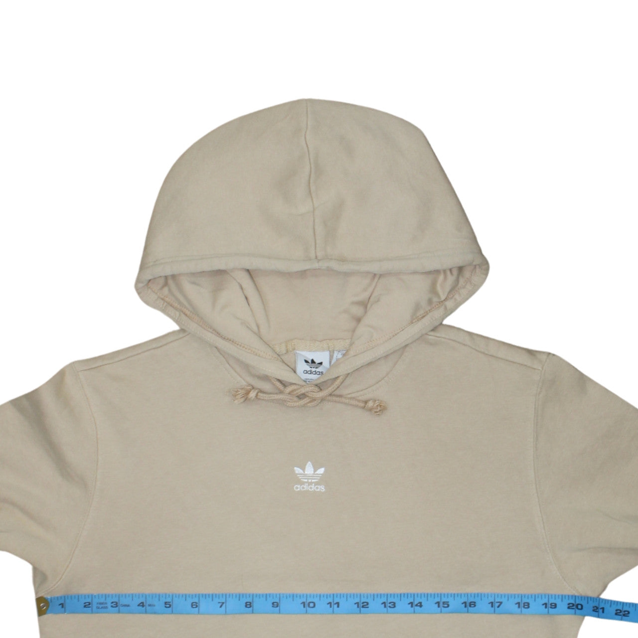 Womens UK Size 8 adidas Beige Pullover Hoodie