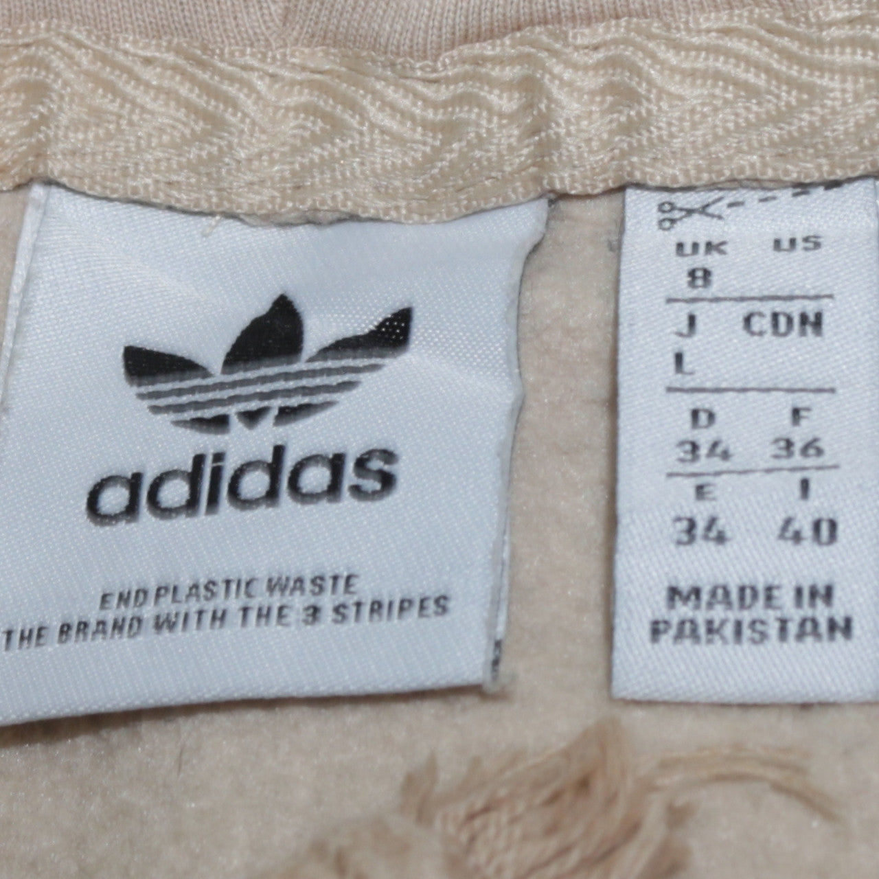 Womens UK Size 8 adidas Beige Pullover Hoodie