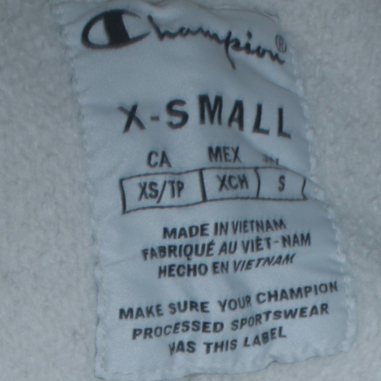 Mens UK Size XS Champion White Pullover Sweatshirt