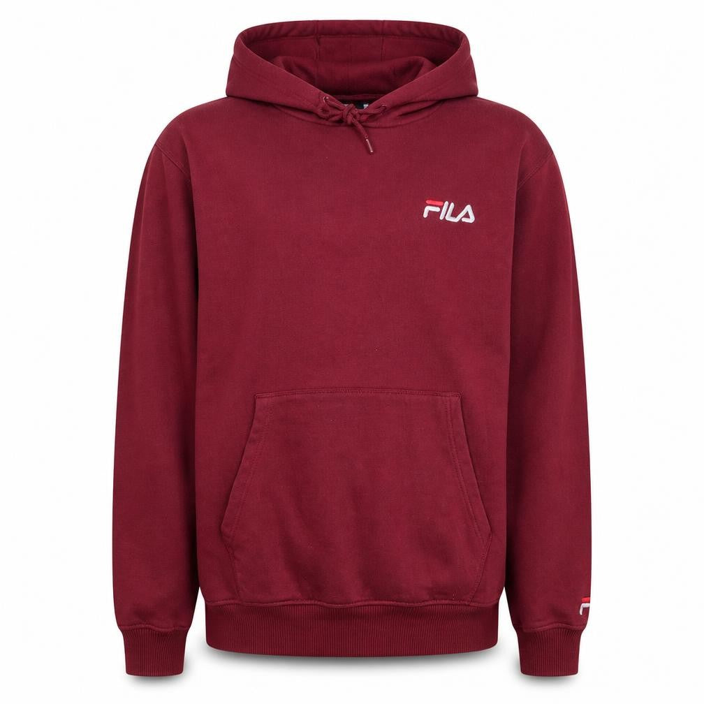 Mens UK Size 2XL FILA Red Pullover Hoodie