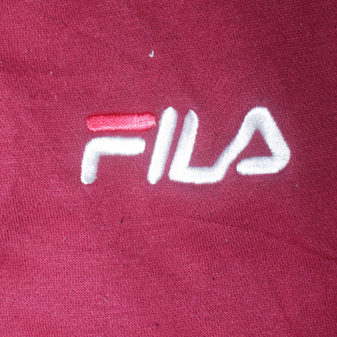 Mens UK Size 2XL FILA Red Pullover Hoodie