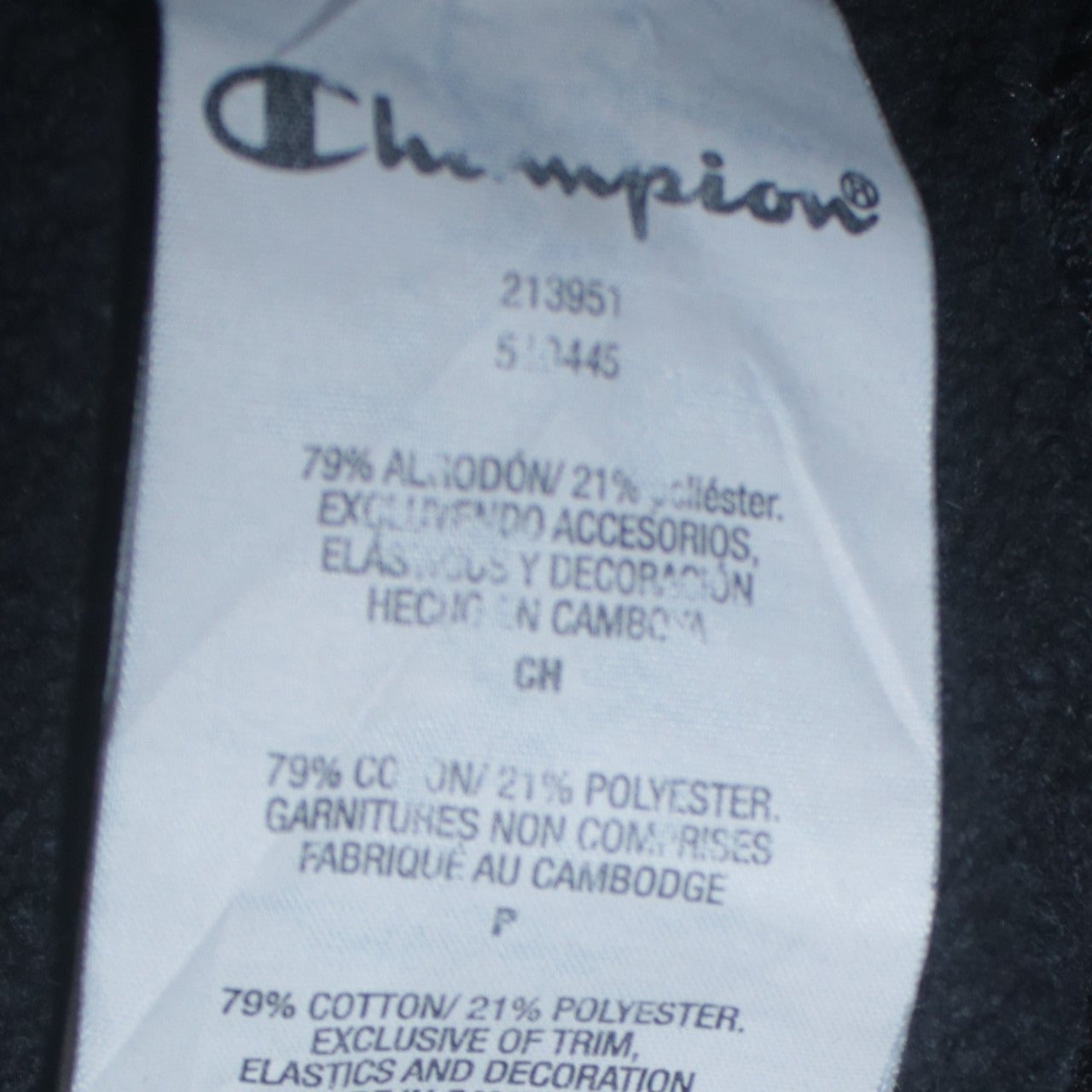 Mens UK Size S Champion Black Pullover Hoodie