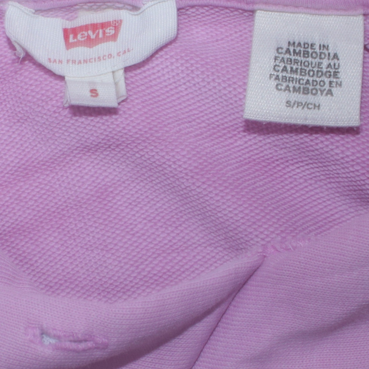 Womens UK Size S Levi's Pink Pullover Hoodie