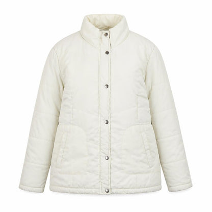 Store Twenty One Women Ivory Size 16 Puffer Jacket Full Zip