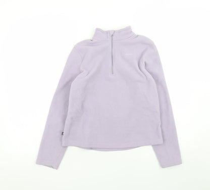 Decathlon Girls Purple Fleece Pullover Sweatshirt 10-11 Years