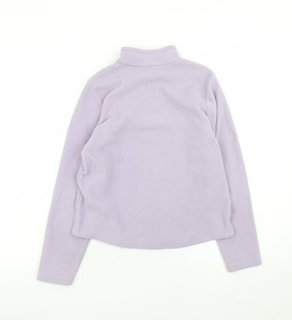 Decathlon Girls Purple Fleece Pullover Sweatshirt 10-11 Years