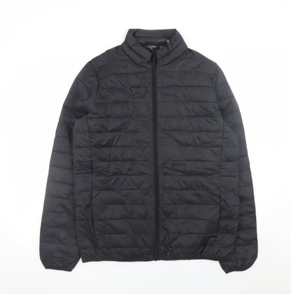 Unisex Adults UK Size M Livergy Black Puffer Jacket