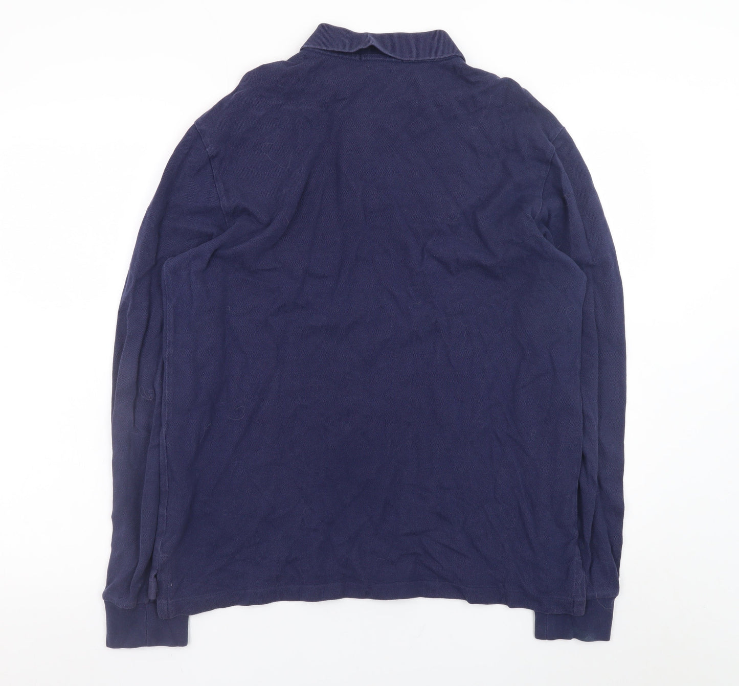 Ralph Lauren Men's Blue Slim Fit Long Sleeve Polo Shirt L