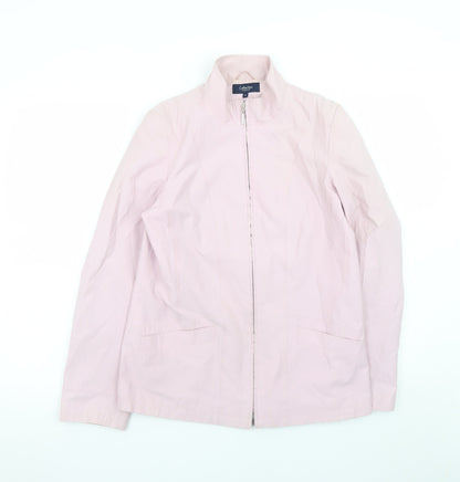 Debenhams Women Pink Size 12 Cotton Blend Zip Jacket