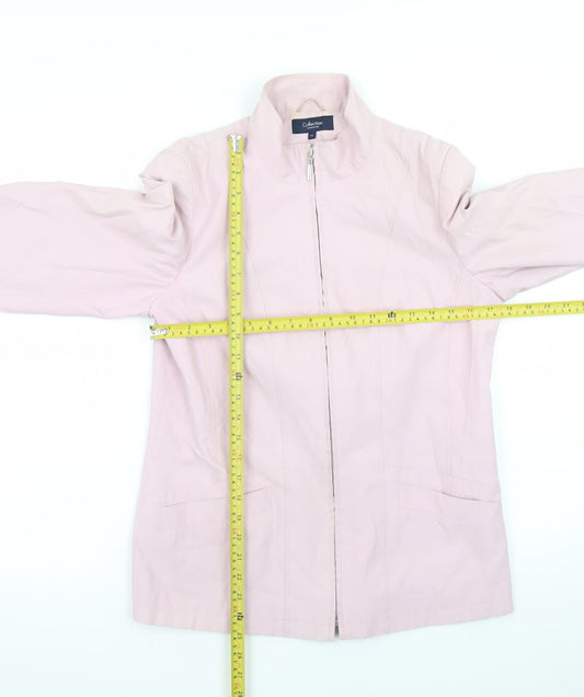 Debenhams Women Pink Size 12 Cotton Blend Zip Jacket