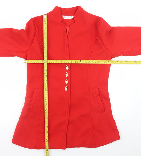 Womens UK Size M HuaXiYun Red Overcoat