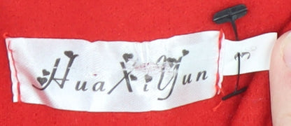 Womens UK Size M HuaXiYun Red Overcoat