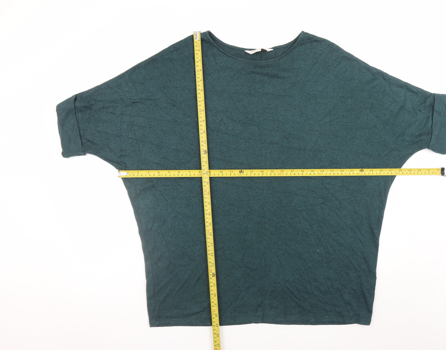 Womens UK Size 10 Apricot Green Basic T-Shirt
