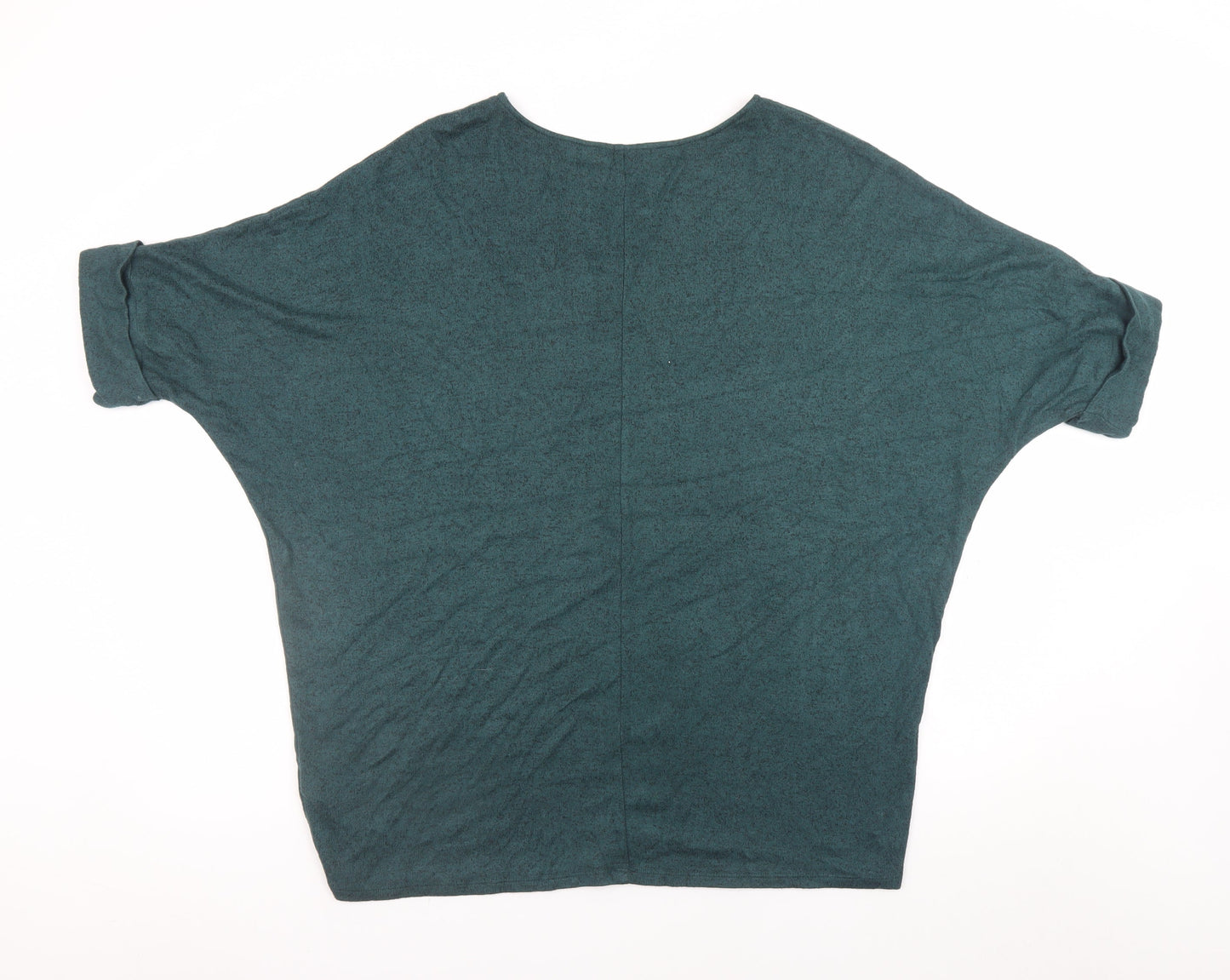 Womens UK Size 10 Apricot Green Basic T-Shirt