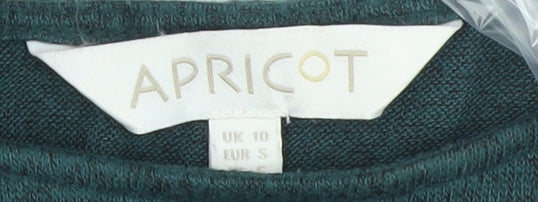 Womens UK Size 10 Apricot Green Basic T-Shirt