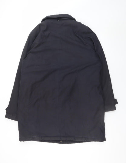 JFW Womens Black Size 16 Long Overcoat Lined Casual Coat