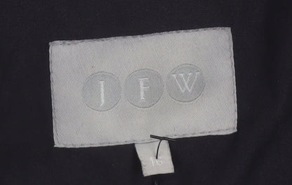 JFW Womens Black Size 16 Long Overcoat Lined Casual Coat