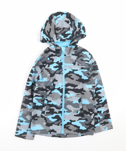 Boys UK Size 7-8 Years Mountain Warehouse Blue Soft Shell