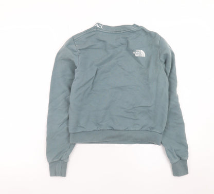 Womens UK Size XS The North Face Blue Pullover Sweatshirt