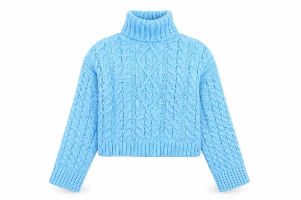 Womens UK Size 8 Bershka Blue Pullover Jumper