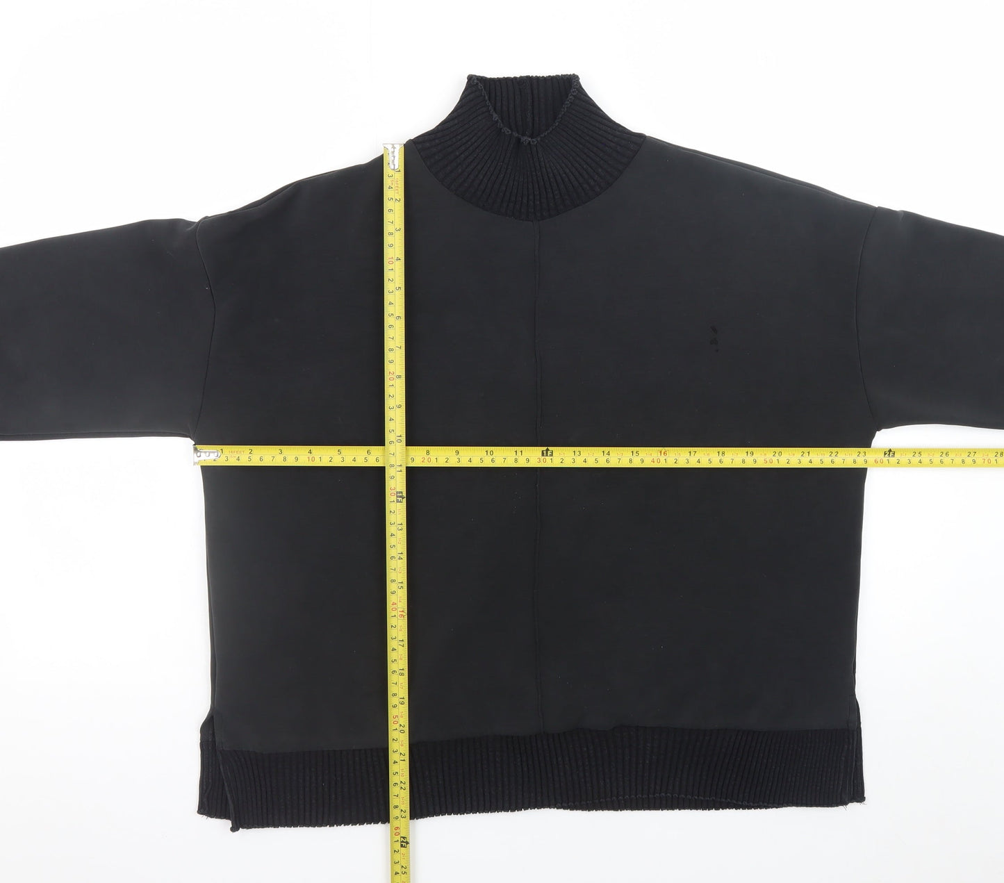 Womens UK Size 14 Yest Black Pullover Sweatshirt