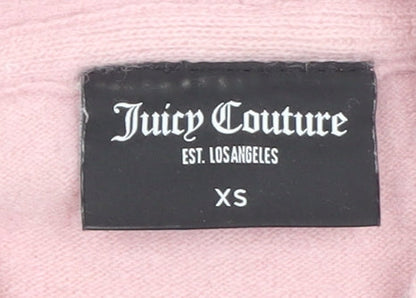 Womens UK Size XS Juicy Couture Pink Full Zip Hoodie