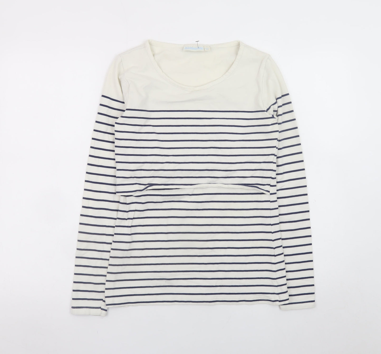 Womens UK Size S JoJo Maman Bébé White Basic T-Shirt