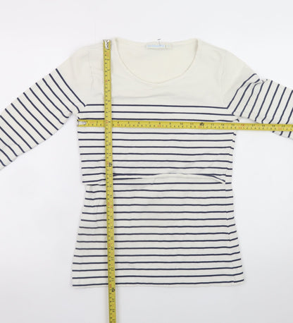 Womens UK Size S JoJo Maman Bébé White Basic T-Shirt