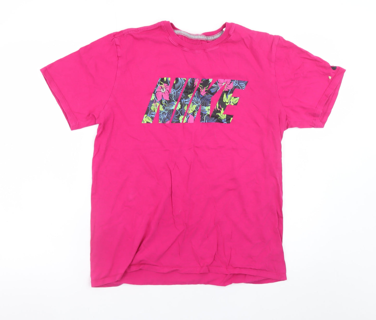 Womens UK Size L Nike Pink Basic T-Shirt