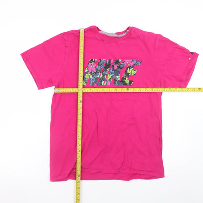 Womens UK Size L Nike Pink Basic T-Shirt