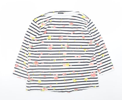 Roman Women’s Multicoloured Floral Striped Jersey T-Shirt Size 20