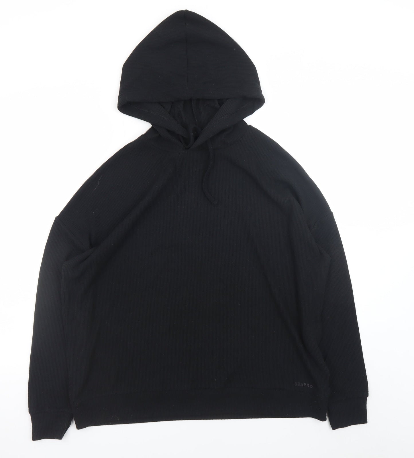 Womens UK Size 12 USA Pro Black Pullover Hoodie