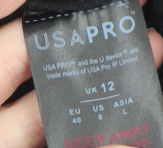 Womens UK Size 12 USA Pro Black Pullover Hoodie