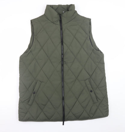 Womens UK Size 20 F&F Green Quilted Coat