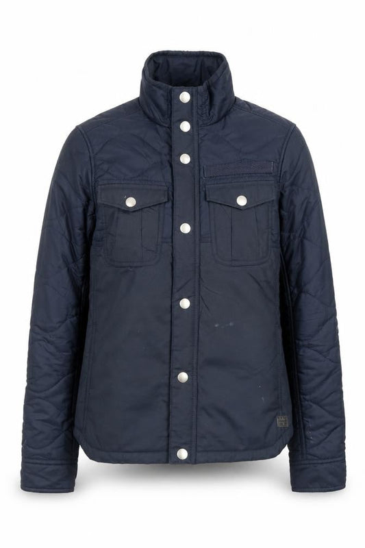 Front view of G-Star RAW Women's Blue Quilted Puffer Jacket, size M