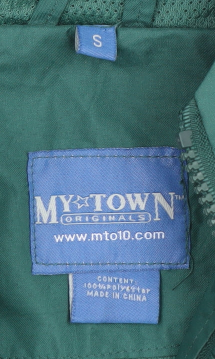 Mens UK Size S My Town Originals Green Windbreaker Coat