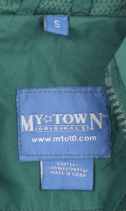 Mens UK Size S My Town Originals Green Windbreaker Coat