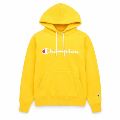Womens UK Size S Champion Yellow Pullover Hoodie