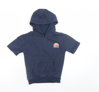 Boys UK Size 5-6 Years ellesse Blue Pullover Hoodie