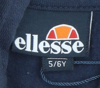 Boys UK Size 5-6 Years ellesse Blue Pullover Hoodie