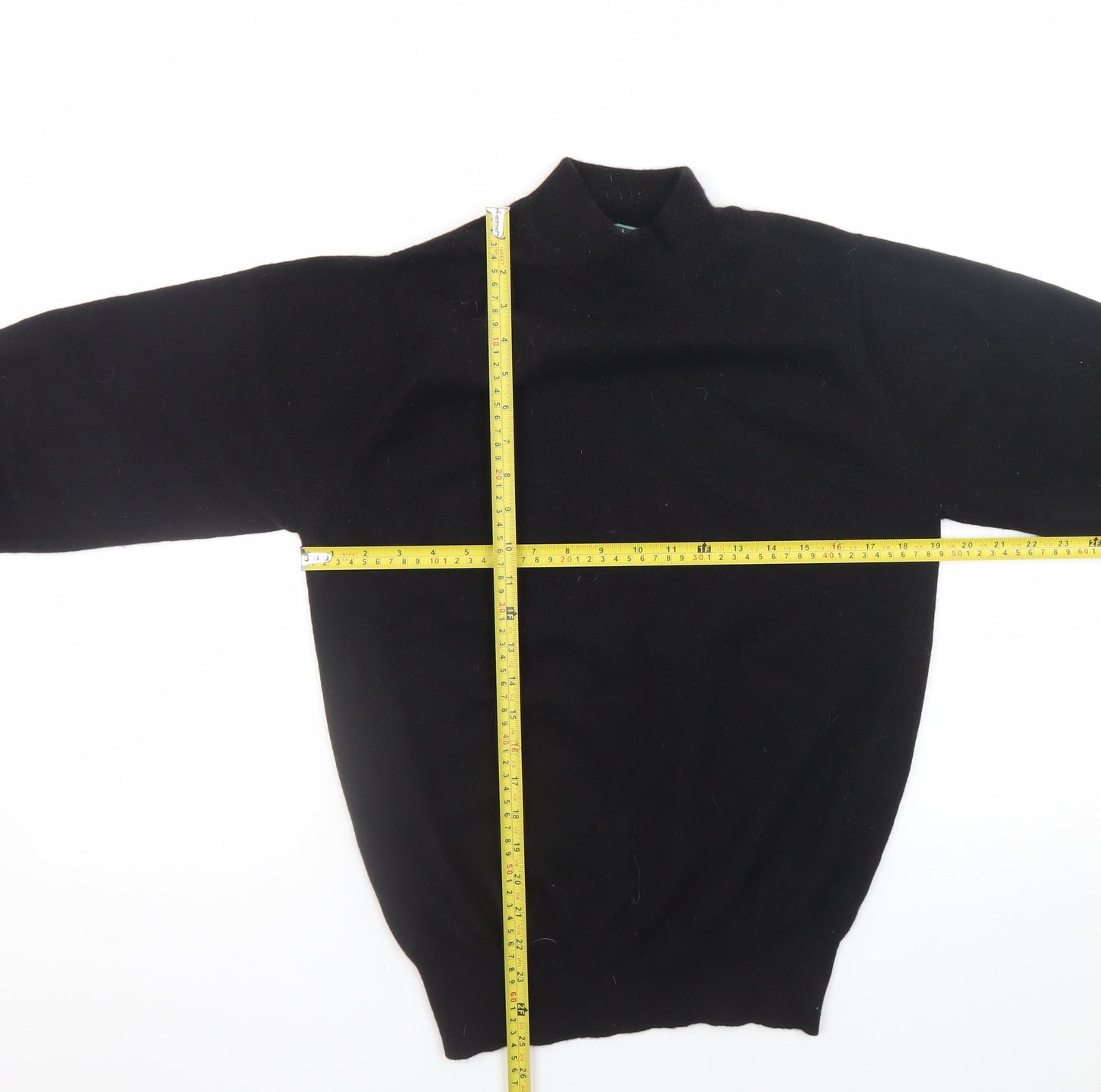 Womens UK Size 14 Johnstons of Elgin Black Pullover Jumper