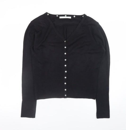 Womens UK Size 14 AMARANTO Black Cardigan Jumper