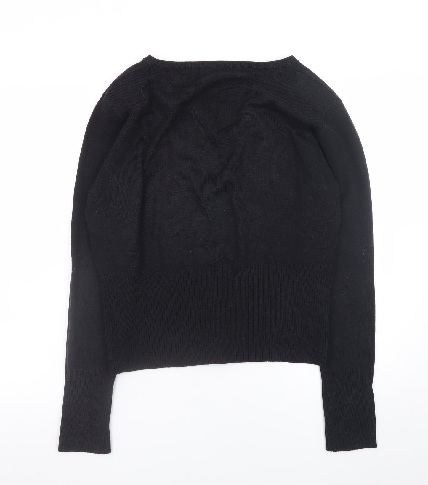 Womens UK Size 14 AMARANTO Black Cardigan Jumper