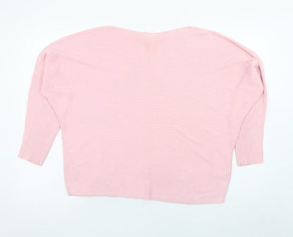Womens UK Size XS Lace Label of Graded Goods Pink Pullover Jumper