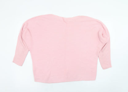 Womens UK Size XS Lace Label of Graded Goods Pink Pullover Jumper