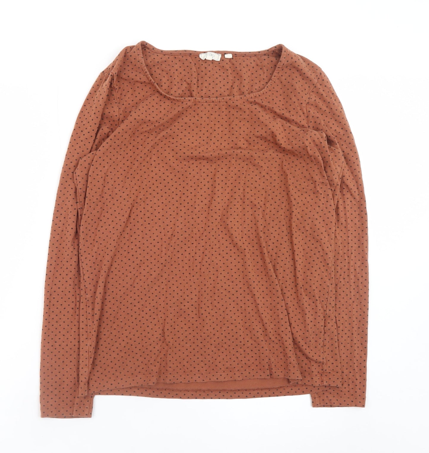 Womens UK Size 16 Fat Face Brown Basic T-Shirt